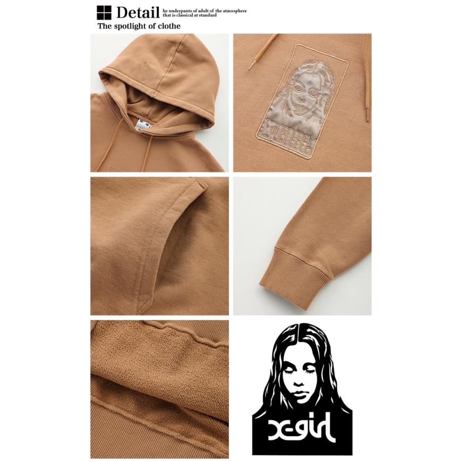 X-girl 【SALE!!】 【 エックスガール 】 SATIN PATCH SWEAT X-girl 【SALE!!】 【 エックスガール 】 SATIN PATCH SWEAT