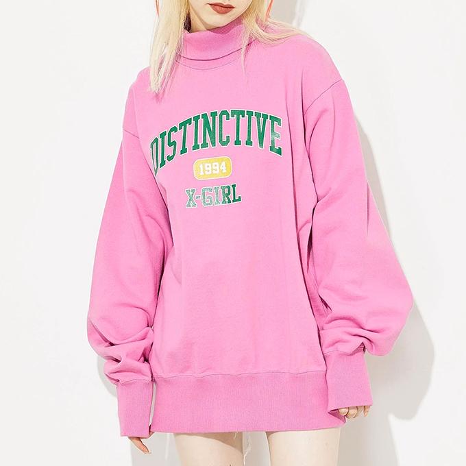 【SALE!!】 【 X-girl エックスガール 】 COLLEGE LOGO HIGH NECK SWEAT X-girl カレッジロゴ ハイネック スウェット 105224012011 / 22AW ※｜jeansstation｜05