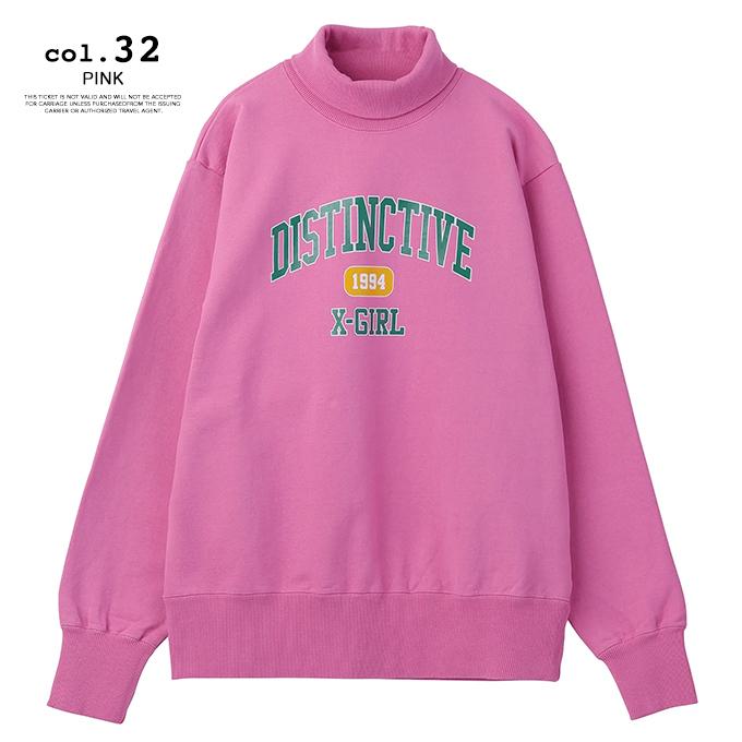 【SALE!!】 【 X-girl エックスガール 】 COLLEGE LOGO HIGH NECK SWEAT X-girl カレッジロゴ ハイネック スウェット 105224012011 / 22AW ※｜jeansstation｜10