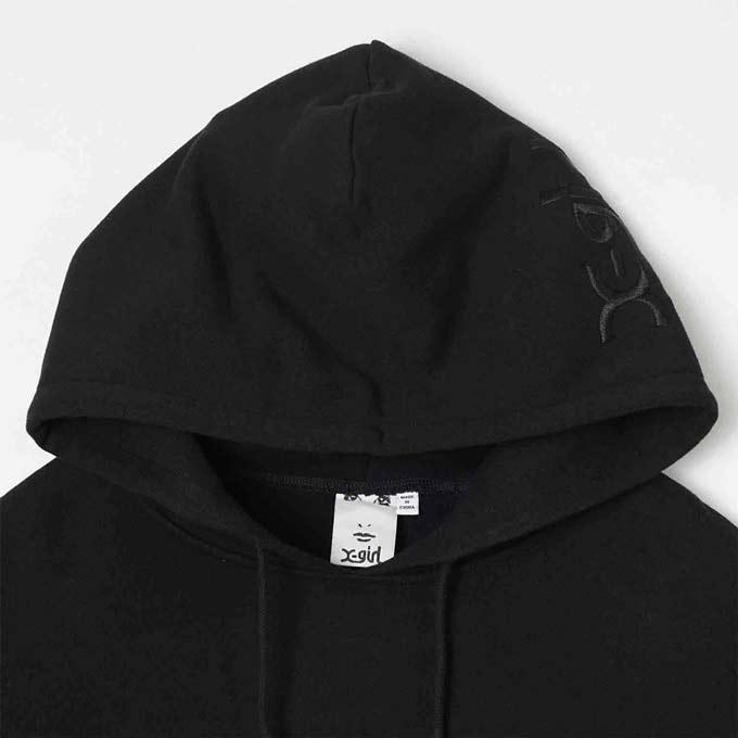 新品　X-girl MILLS SWEAT HOOD エックスガール　パーカー X-girl（エックスガール） EMBROIDERED MILLS LOGO COMPACT SWEAT