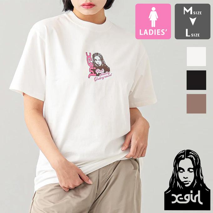 X-girl エックスガール FACE AND LOGO S/S TEE フェイス アンド X-girl エックスガール FACE AND LOGO S/S TEE フェイス アンド
