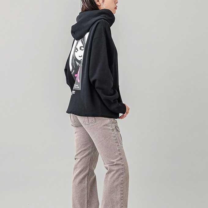 X-girl（エックスガール） X-girl FACE POSTER SWEAT HOODIE フェイス