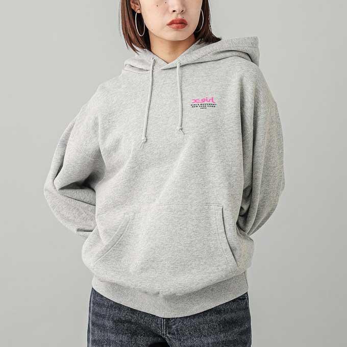 X-girl（エックスガール） X-girl FACE POSTER SWEAT HOODIE フェイス