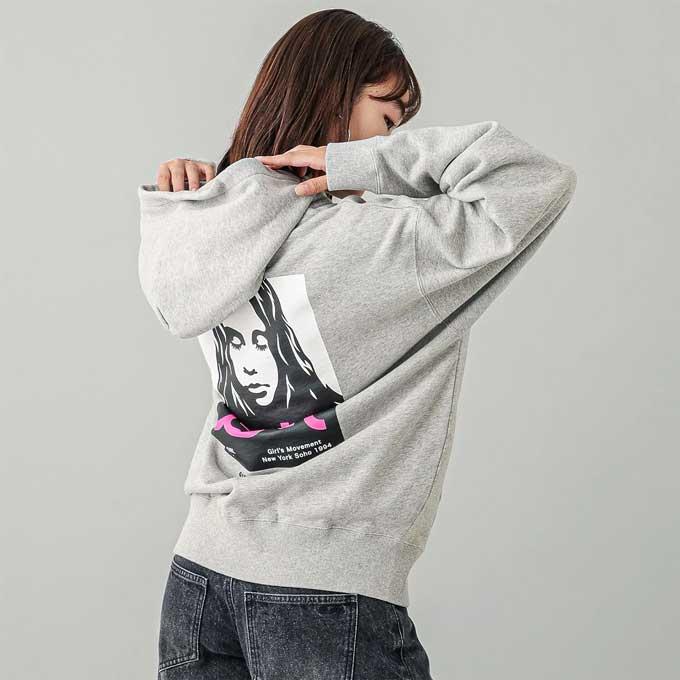 X-girl（エックスガール） X-girl FACE POSTER SWEAT HOODIE フェイス