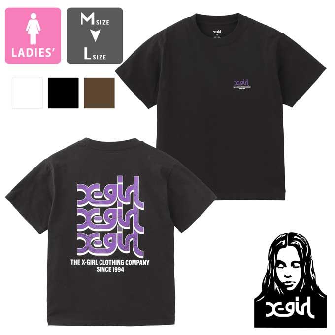X-girl エックスガール DRIPPING PAINT LOGO S/S TEE ド X-girl エックスガール DRIPPING PAINT LOGO S/S TEE ド