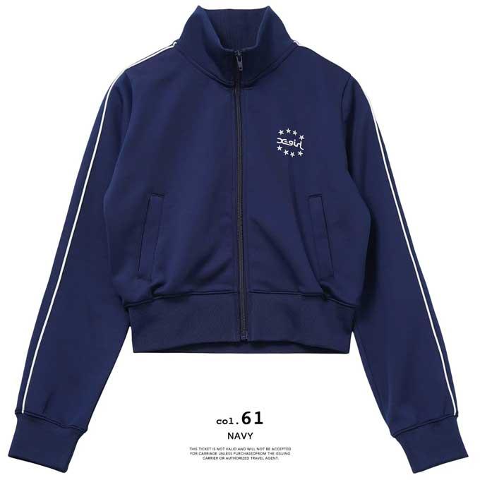 X-girl（エックスガール） STAR AND FACE COMPACT TRACK JACKET スター