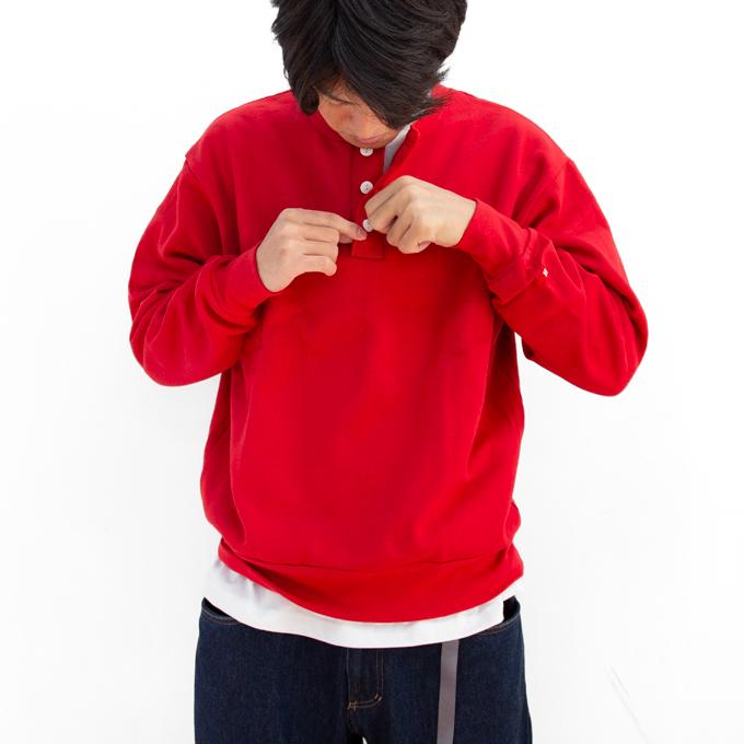 Healthknit（ヘルスニット） Classic Sweat Henley ヘンリーネック