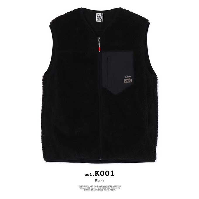 CHUMS（チャムス） Bonding Fleece No Collar Vest ボンディングフリー