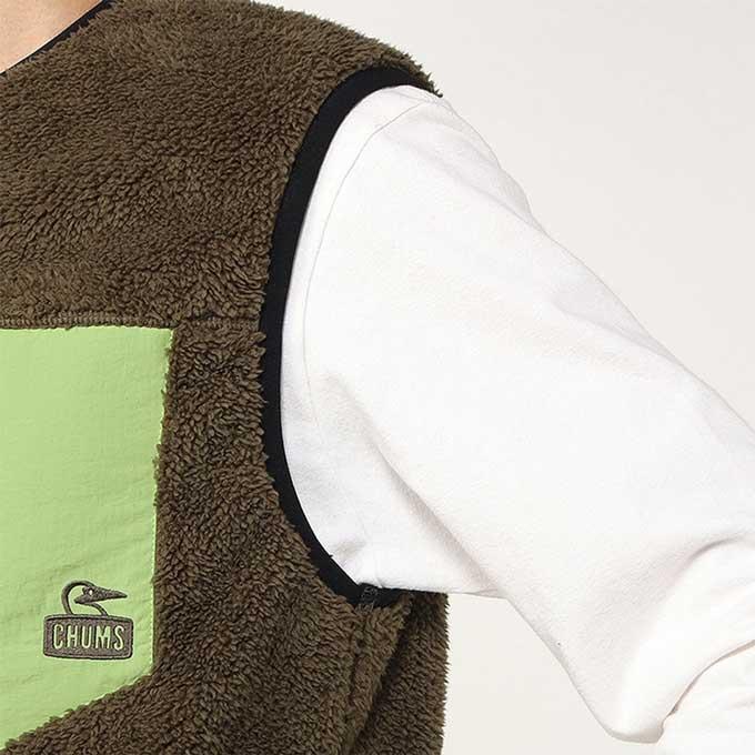 CHUMS（チャムス） Bonding Fleece No Collar Vest ボンディングフリー