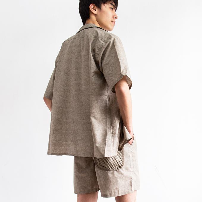 【夏割!!】【 mellow people メローピープル 】Beach Trek Opencoller S/S ビーチトレック オープンカラー シャツ CMZZZ100 / メローピープル シャツ メンズ セットアップ 半袖 BOXシルエット 吸水速乾 オープンカラーシャツ 21SS mellow people（メローピープル） 【夏割!!】【 】Beach Trek