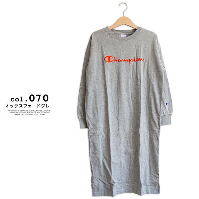 Sale Champion チャンピオン ウィメンズ 筆記体 刺繍ロゴ 長袖 Tシャツ ワンピース Cw Q404 Cw Q404 ジーンズステーション Yahoo 店 通販 Yahoo ショッピング