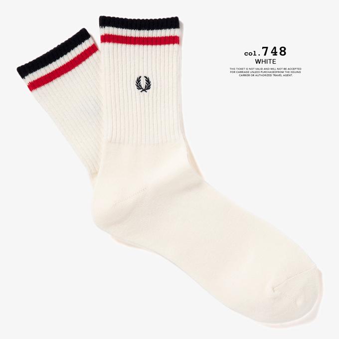 FRED PERRY フレッドペリー 】 TIPPED RIB SHORT SOCKS ティップド