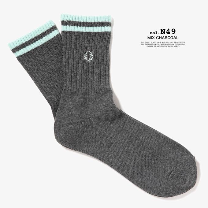 FRED PERRY フレッドペリー 】 TIPPED RIB SHORT SOCKS ティップド