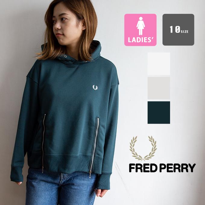 Fred Perry フレッドペリー Sweat Shirt レディース Aライン スウェットパーカー F5384 aw F5384 ジーンズステーション Yahoo 店 通販 Yahoo ショッピング
