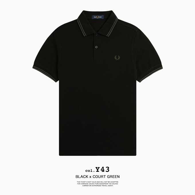 【(値下げ)Fred Perry】(新品・未使用) ブラック ポロシャツ FRED PERRY（フレッドペリー） The Fred Perry Shirt ツインティップ S