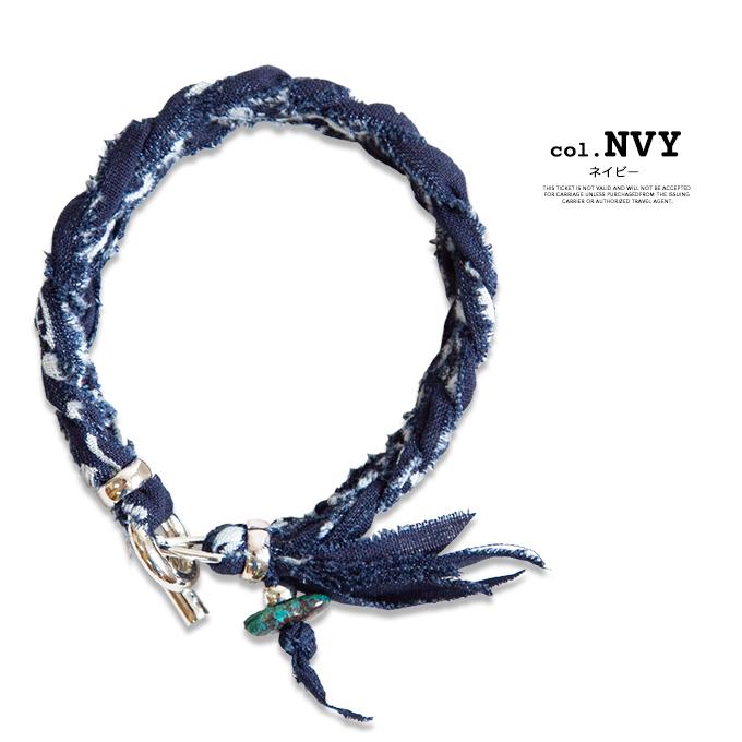 SunKu サンク 】 バンダナ ブレスレット SK-251 : ジーンズ