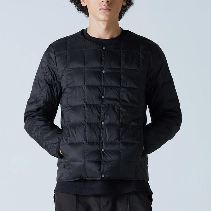TAION（タイオン） MEN ベーシック クルーネック ボタン インナー