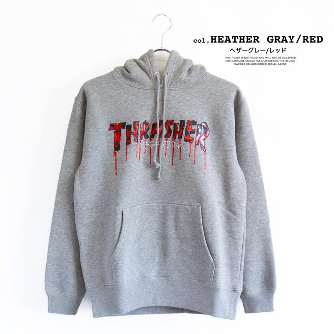 THRASHER（スラッシャー） 【SALE!!】 BLOOD DRIP HOODIE SWEAT PARKA