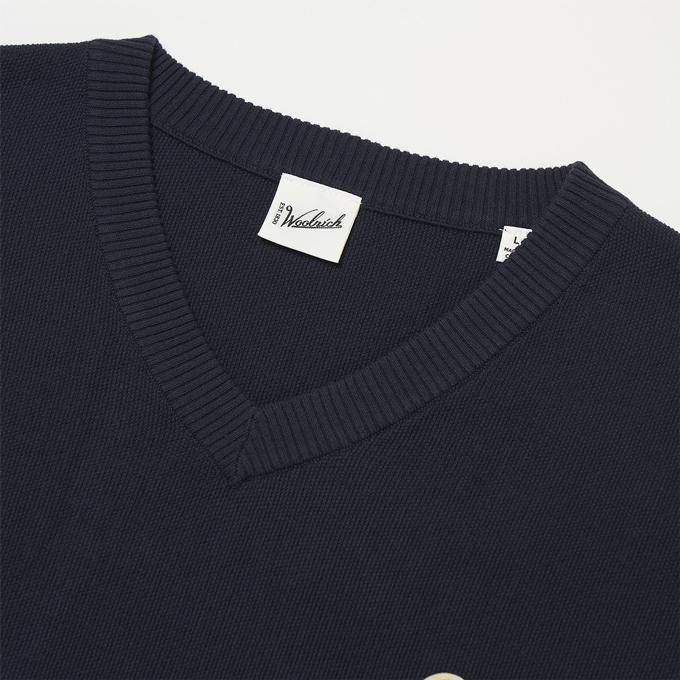 WOOLRICH（ウールリッチ） SHEEP PATCH COTTON PIQUE KNIT VEST シープ
