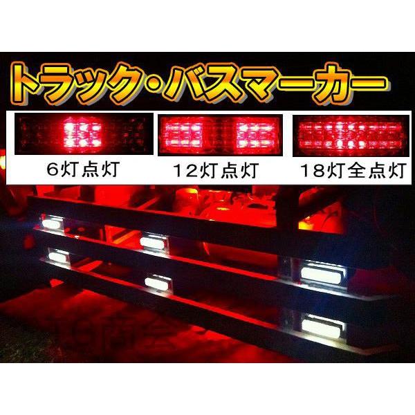 トラックサイドマーカー 24V 18LED 角型 10個セット : ジェッカーズ