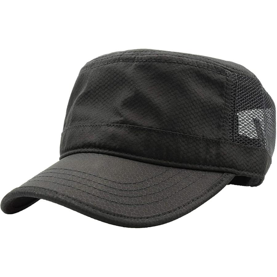 Web限定 帽子 Rf ワーク キャップ メンズ メッシュ 夏 作業 帽子 男女兼用 速乾 軽薄 無地 ミリタリー 5660cm ブラック Www Threeriversofs Com