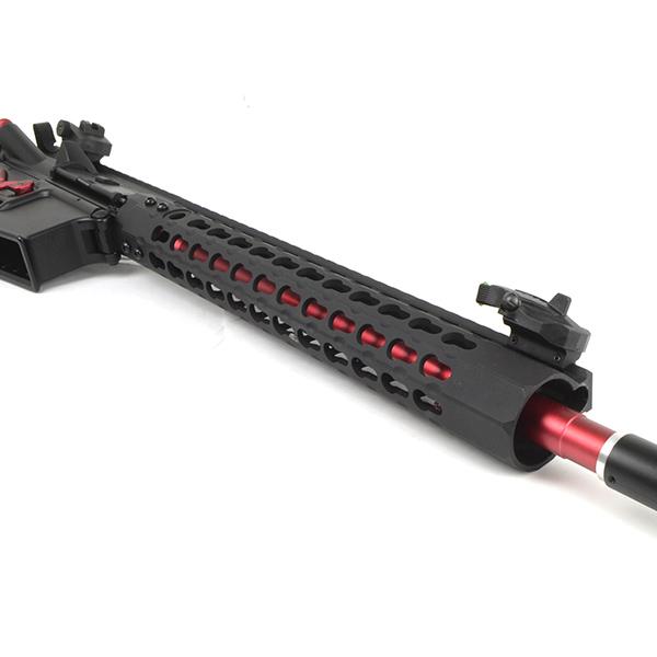 年末年始Bigセール★ 電子トリガー搭載 APS ASR115X マッチ ライフル MOD1 BR ブラック/レッド 電動ガン |  | 08