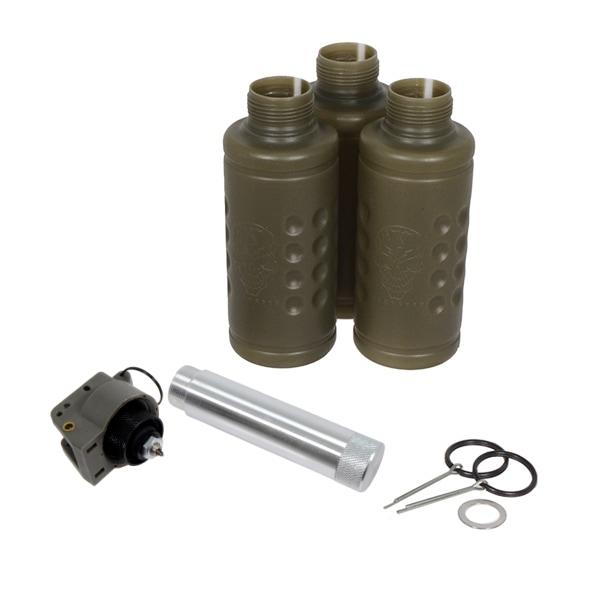 年末年始Bigセール★ APS Hakkotsu CO2 サウンドスタングレネード Thunder B スターターキット  ショッカーシェルパック | 