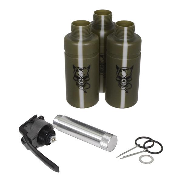 APS Hakkotsu CO2 サウンドスタングレネード Thunder B スターターキット デビルシェルパック | 