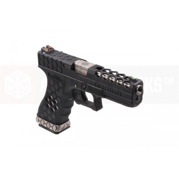 年末年始Bigセール★ ArmorerWorks Custom AW-VX0201 Hex-Cut ガスブローバックガン ブラック スライド / ブラックフレーム |  | 04