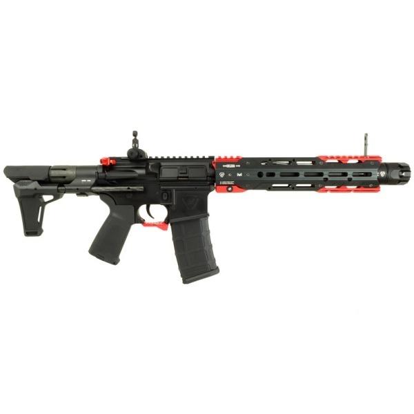 電子トリガー搭載 E&C 338E STRIKE GRIDLOK SBR 電動ガン レッド AEG |  | 01