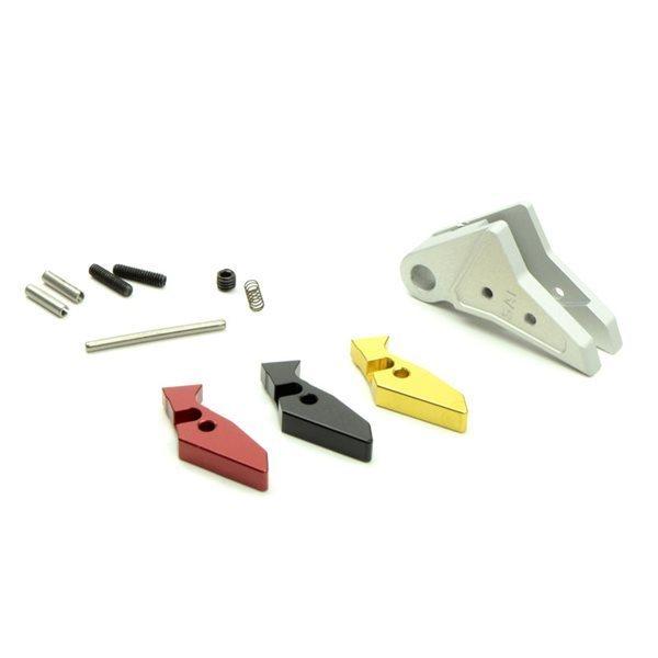 Guns Modify SAIタイプ  CNCアルミ アジャスタブルフラットトリガー マルイ GBB G17/G18C用 シルバー | 