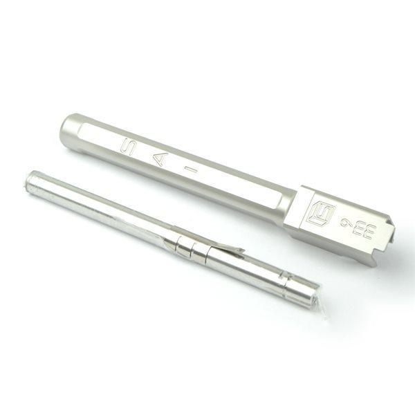 Guns Modify SAIタイプ CNCステンレス アウター&インナーバレルセット マルイ GBB G34用 シルバー | 