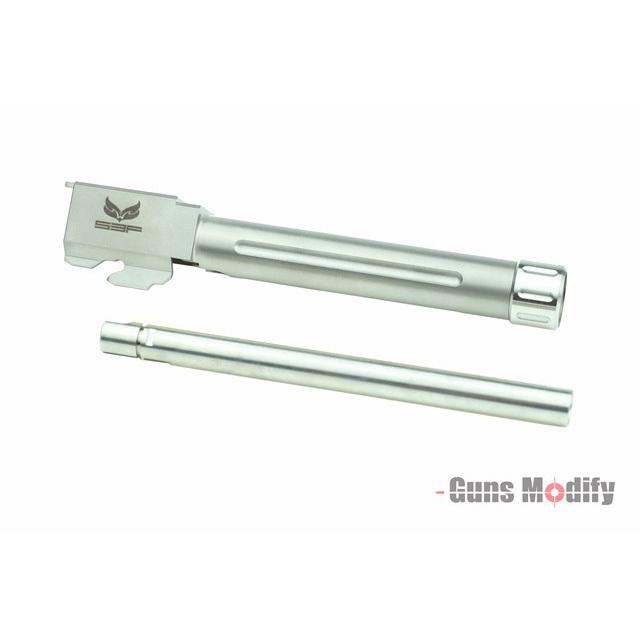 Guns Modify S3F G17 フルートタイプバレル (14mm逆ネジ) 東京マルイ G17、22用 シルバー | 