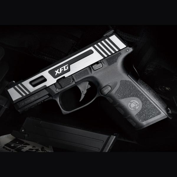 ICS BLE XFG ガスブローバック ハンドガン ヘアラインシルバー