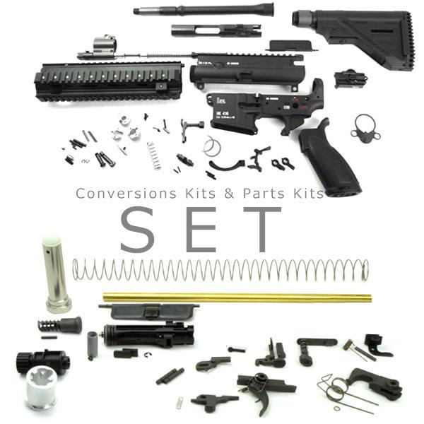 IRON AIRSOFT GHK M4 GBBシリーズ用 HK416A5 コンバージョンキット ＆ GHK M4 GBB パーツキット セット ブラック
