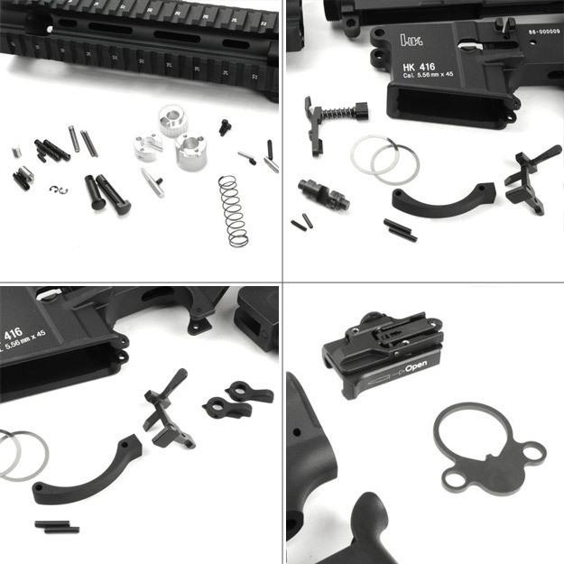 匿名配送 IRON AIRSOFT GHK M4 GBBシリーズ用 HK416A5 コンバージョンキット ＆ GHK M4 GBB パーツキット セット ブラック 【2493414937】(88363円)