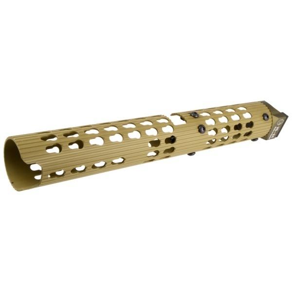 5KU VS-24 AK KeyMod ロング チューブラー ハンドガード for LCT、GHK、DBOYS、CYMA デザートカラー ...