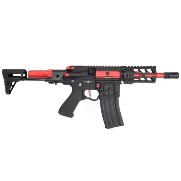 電動ガン Lancer Tactical LT-34 バトルホーク 4 PDR スケルトン ブラック＆レッド