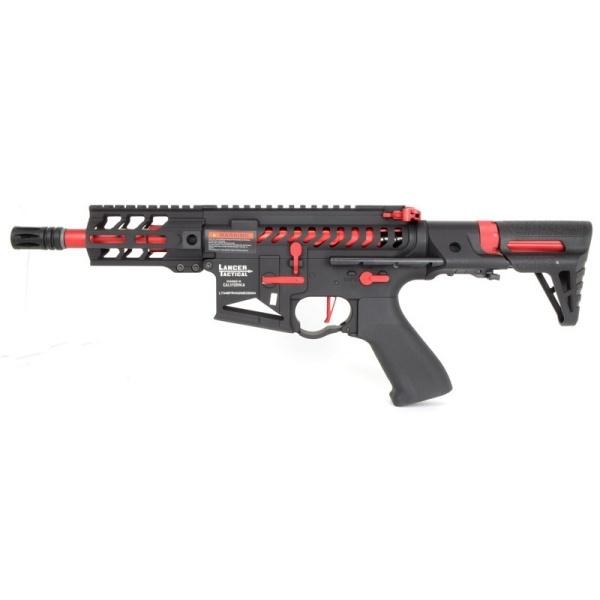 電動ガン Lancer Tactical LT-34 バトルホーク 4 PDR スケルトン ブラック＆レッド_1