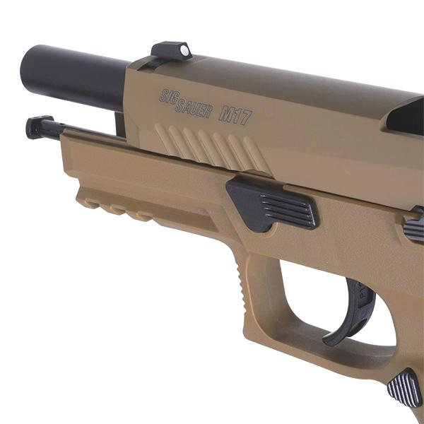 SIG AIR P320 M17 ガスブローバックガン デザートカラー DE : ジーリー