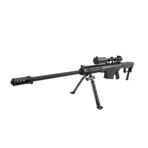 SNOW WOLF バレットM107 (対物ライフル) エアコッキングガン スコープセット BARRETT FIREARMS ライセンス刻印ver ブラック |  | 02
