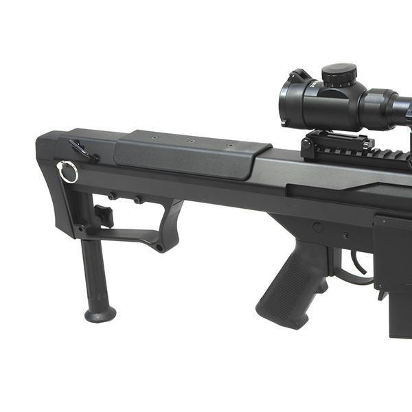 SNOW WOLF バレットM107 (対物ライフル) エアコッキングガン スコープセット BARRETT FIREARMS ライセンス刻印ver ブラック |  | 07