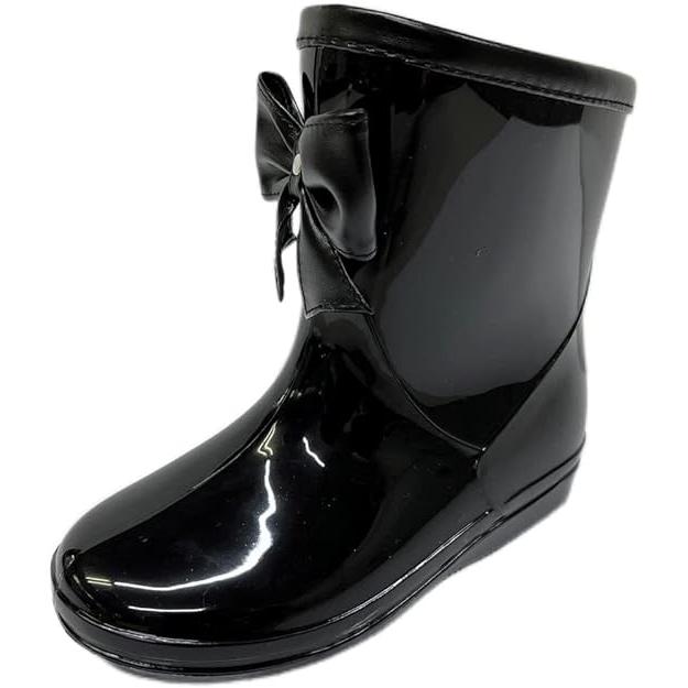 キッズ レインブーツ 長靴 リボン パステル 防水 子ども ピンク
