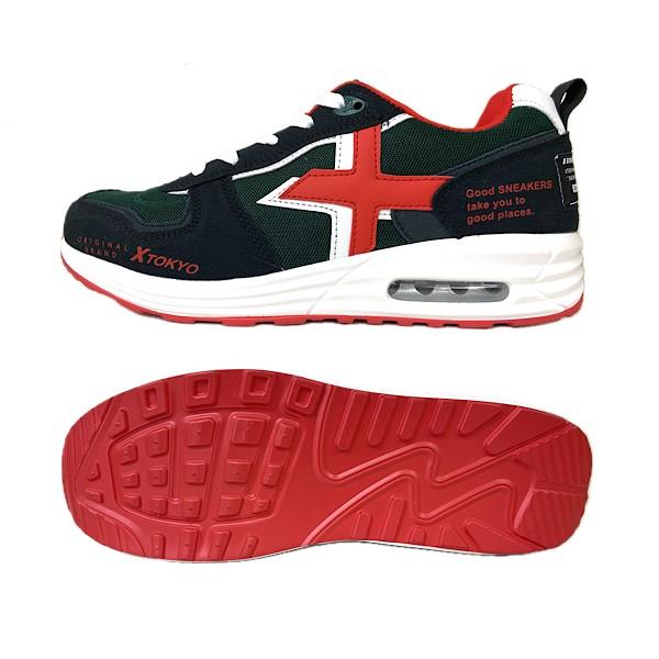X TOKYO メンズ 紳士 スニーカー カジュアル シューズ 靴 レース 紐 X