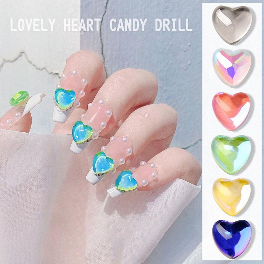 ラローナ Lalona キャンディエフェクト ハート 5p 9種 最新ジェルネイルアート 人気ネイルアート 韓国