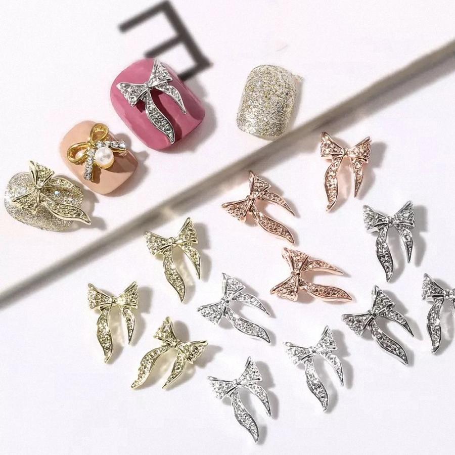 ラローナ [ LALONA ] リボンジュエリーパーツ ( 5P ) ネイルメタルパーツ/合金/リボンネイル/ワンホンネイル/キラキラネイル