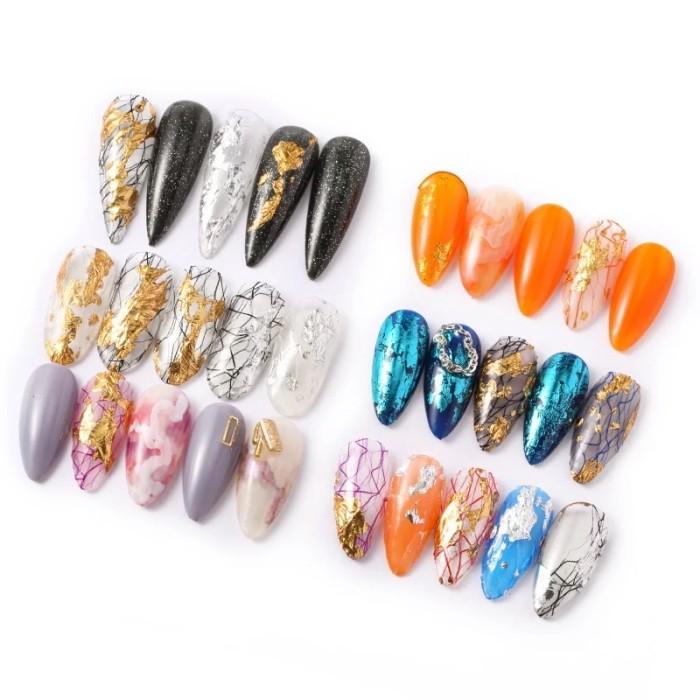 Lalona 箔メッシュネイルステッカー ゴールド シルバー系10種セット Jfe 009 アイラッシュとネイルjellybeans 通販 Yahoo ショッピング