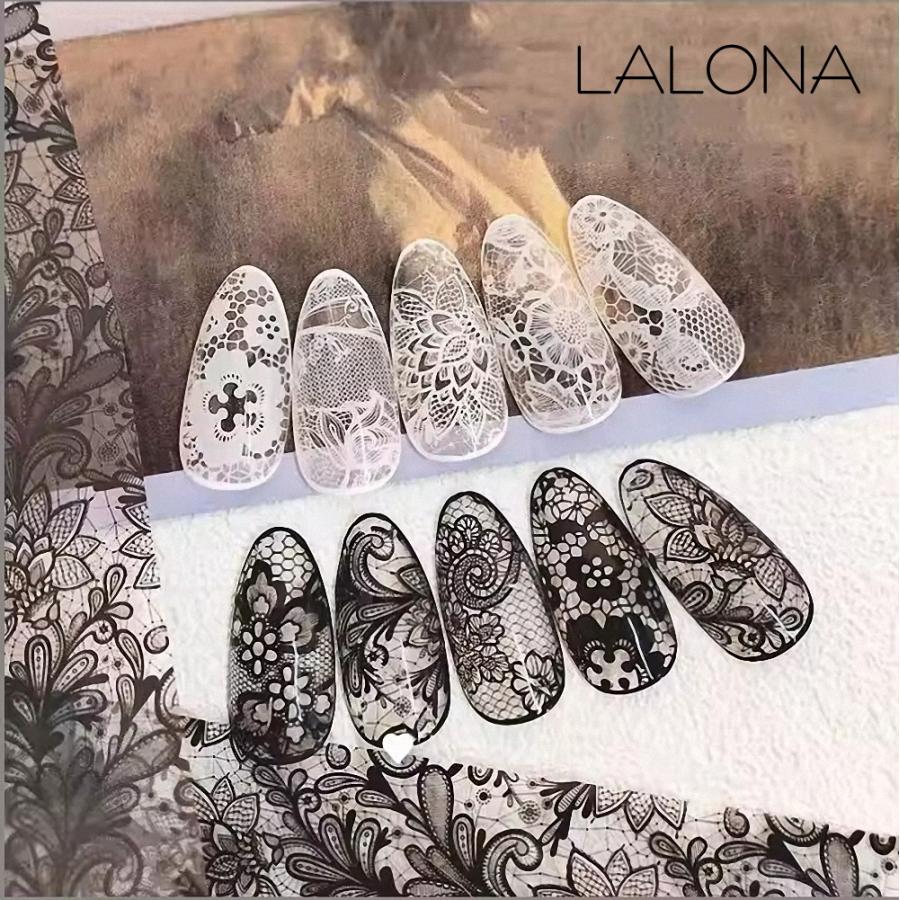 ラローナ [ LALONA ]レース柄転写フィルム( 68series )( 9種から ) ジェルネイル/ネイルアート / 転写フィルム / 箔 / フィルム / ネイルホイル / 韓国ネイル（Yahoo!・byLALONA）