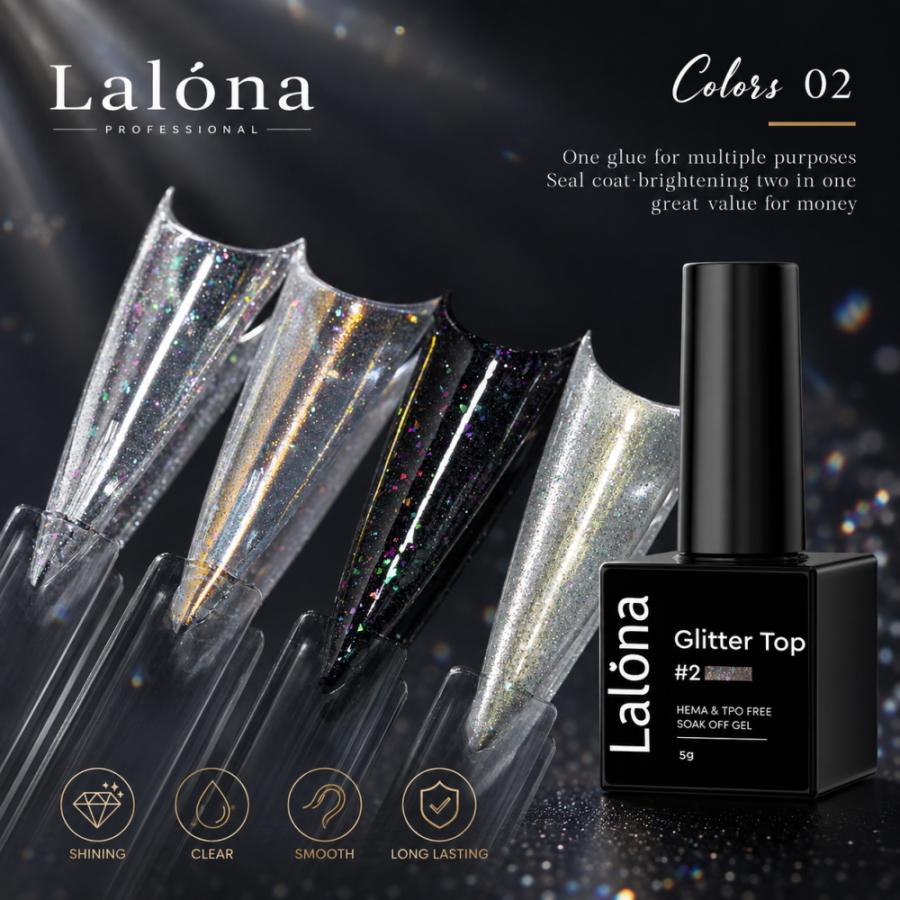 ラローナ [ LALONA ]グリッタートップジェル( 4Color )( 5g ) HEMAフリー/ジェルネイル/ノンワイプ/ラメ入り/拭き取り不要/韓国ネイル | ブランド登録なし | 06