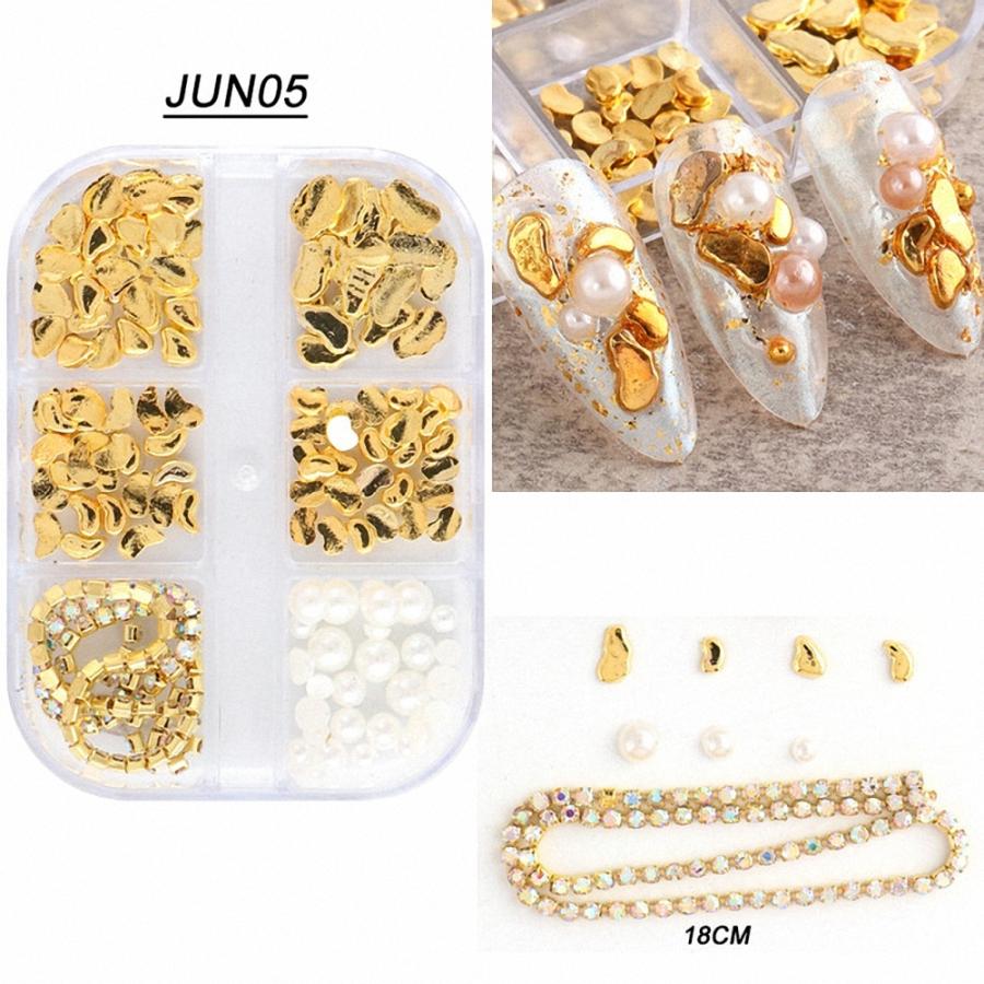 セール［ LALONA ］メタル系ネイルパーツセット ( 5タイプ ) メタル